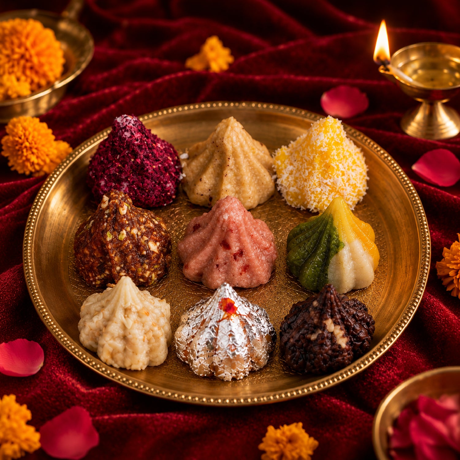 9 pcs mix modak