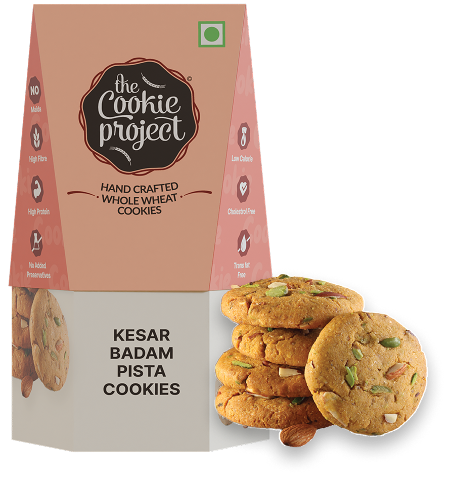 Kesar Badam Pista Cookies