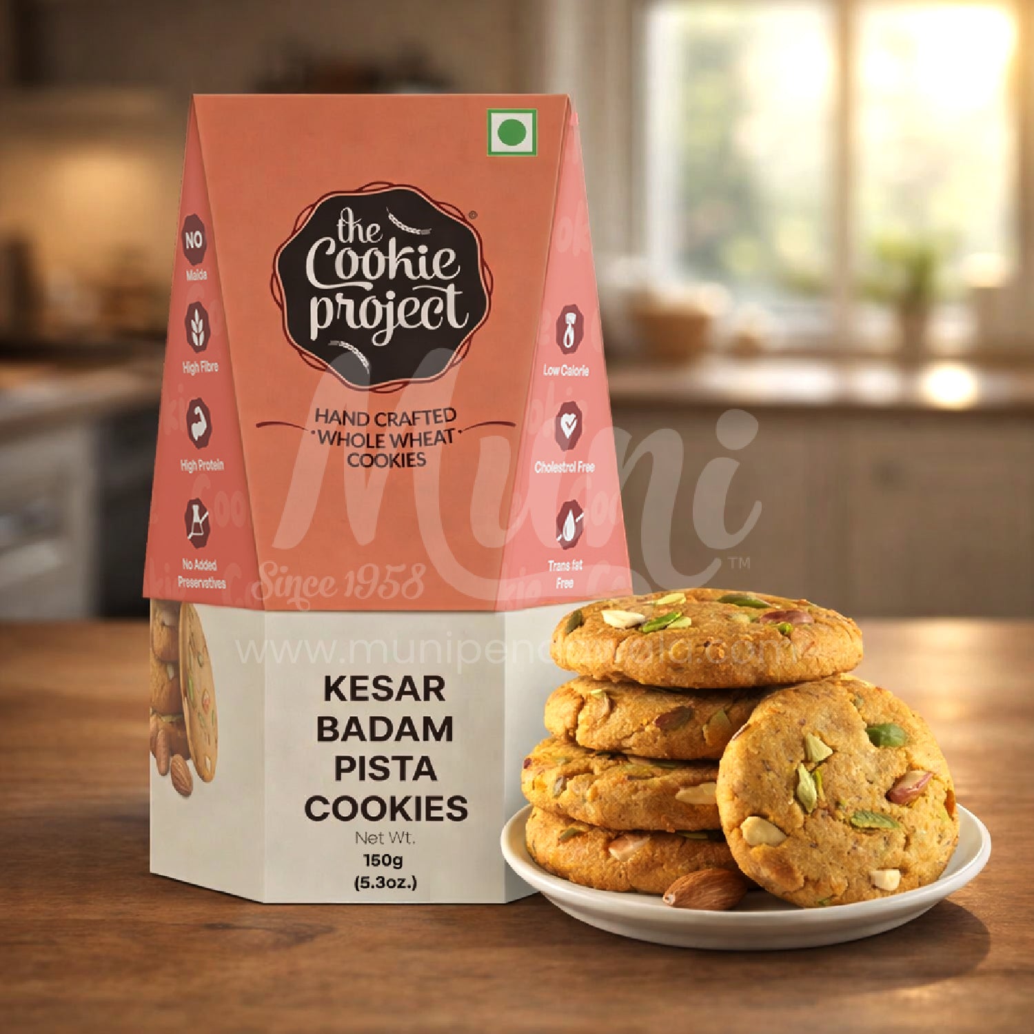 Kesar Badam Pista Cookies