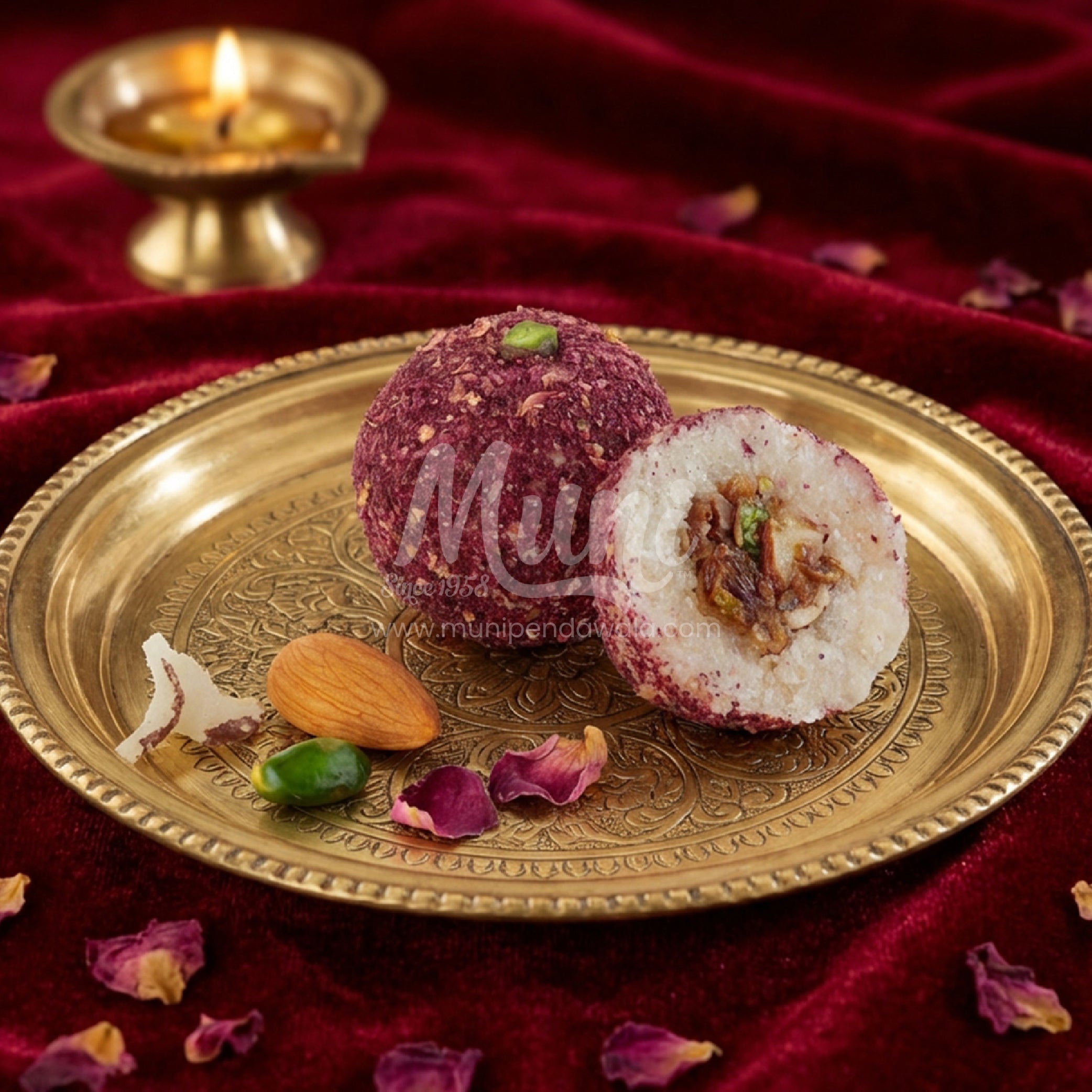 Rose Coconut Ladoo